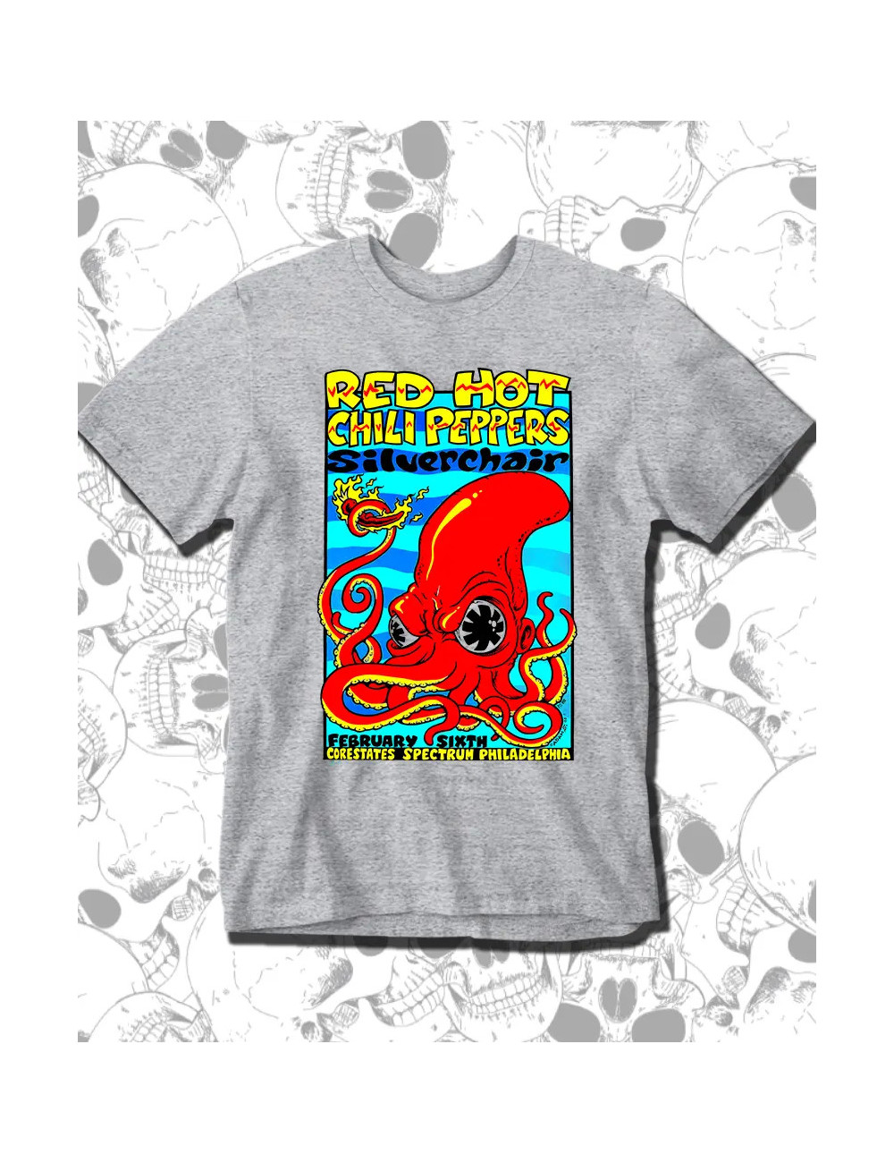 S PROMO  Red Hot Chilli Kraken Camiseta Gris Hombre S
