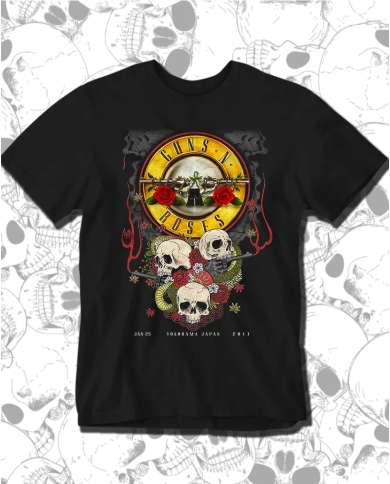 Camiseta Estampada Guns And Roses Japan 17 🤟 Calidad Premium