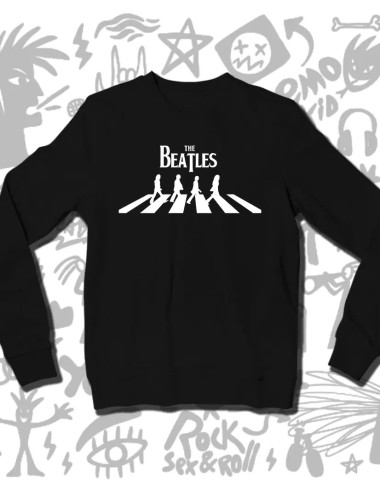 S  PROMO The Beatles Walk Buzo Básico Negro S