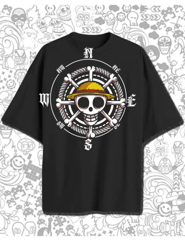 S PROMO  One Piece 02 Negra Hombre S OVERSIZE