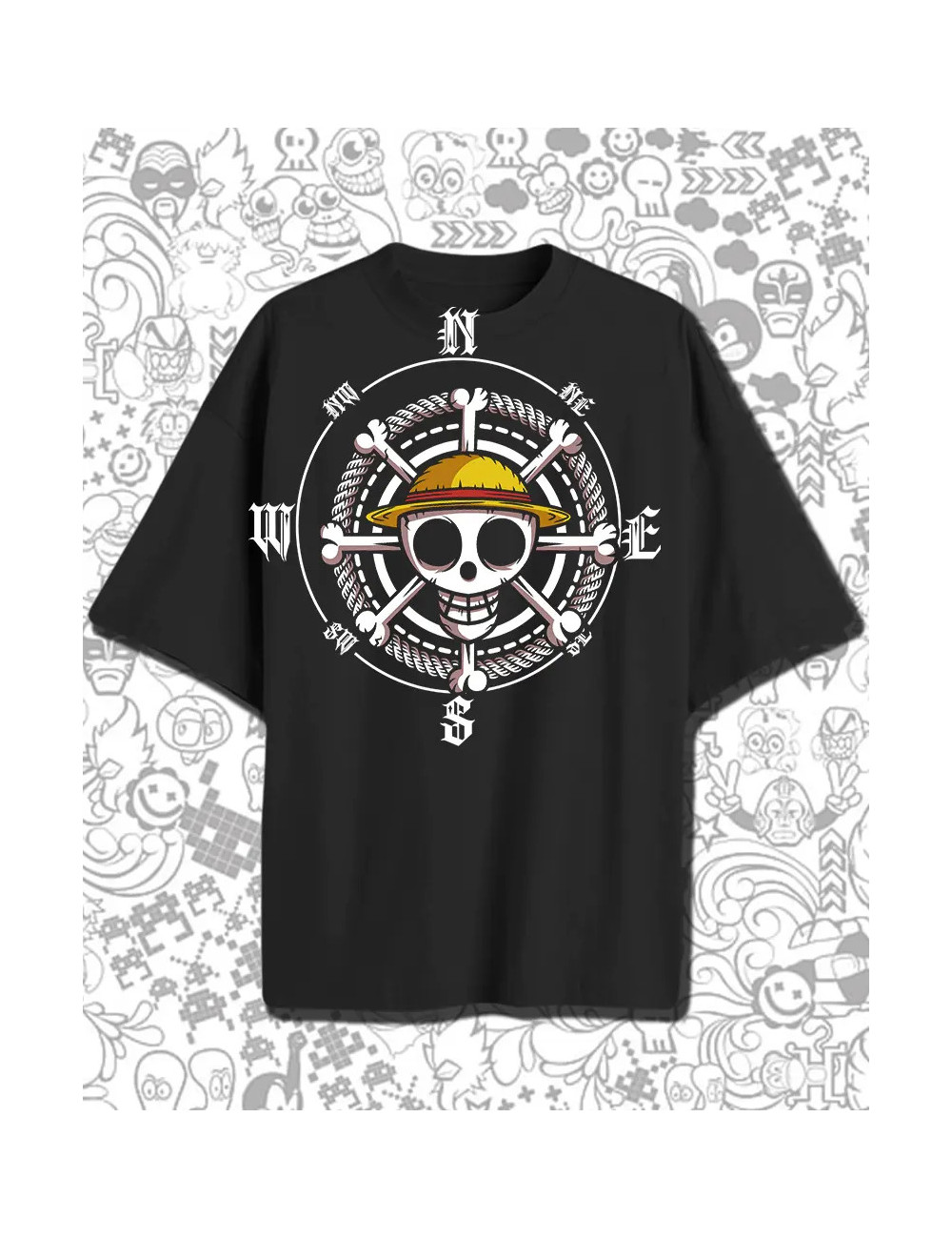 S PROMO  One Piece 02 Negra Hombre S OVERSIZE