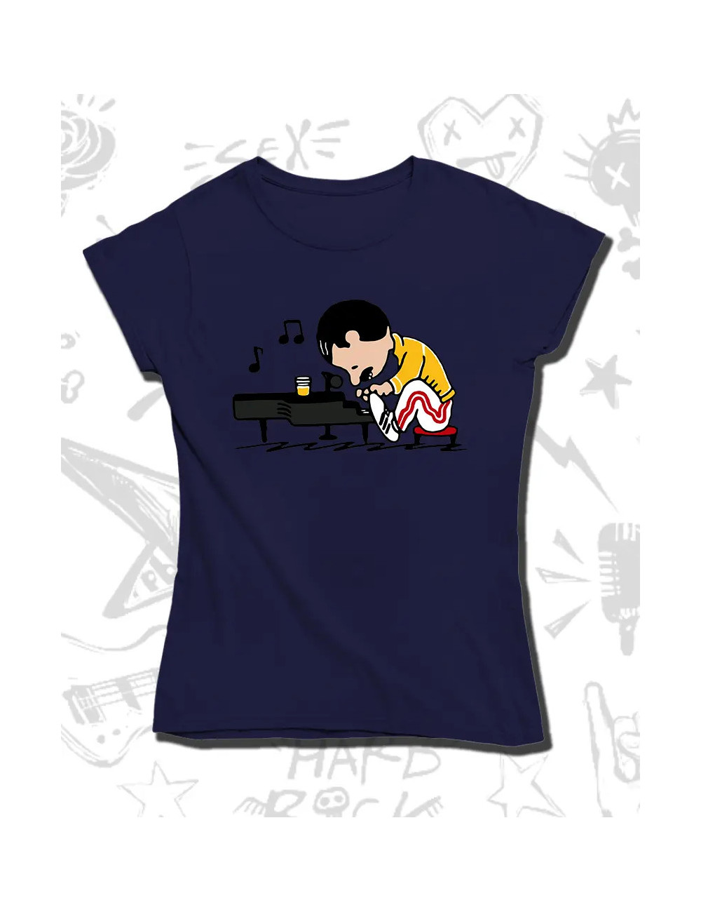 S PROMO Queen Freddie Mercury Snoopy Camisea Azul Dama S