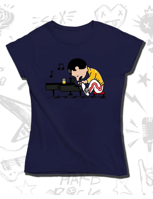 S PROMO Queen Freddie Mercury Snoopy Camisea Azul Dama S