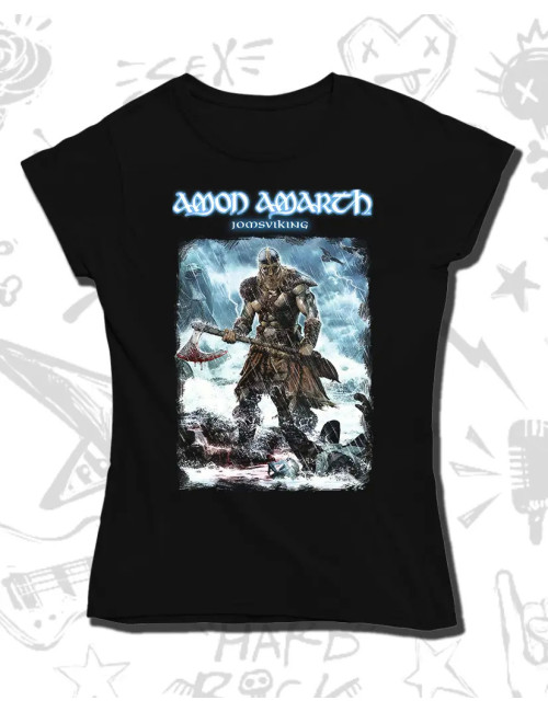 S PROMO Amon Amarth Jomsviking Camiseta Negra Dama S