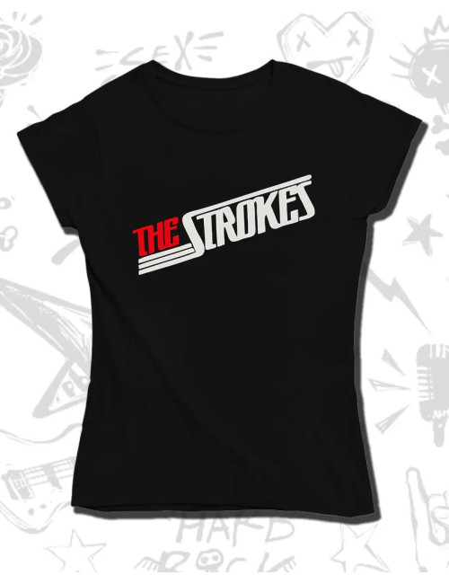 S PROMO The Strokes Logo 02 Camiseta Negra Dama S
