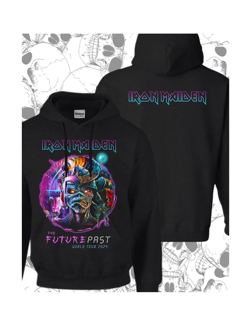 M PROMO Iron Maiden Future Past Buzo cerrado Negro Talla M