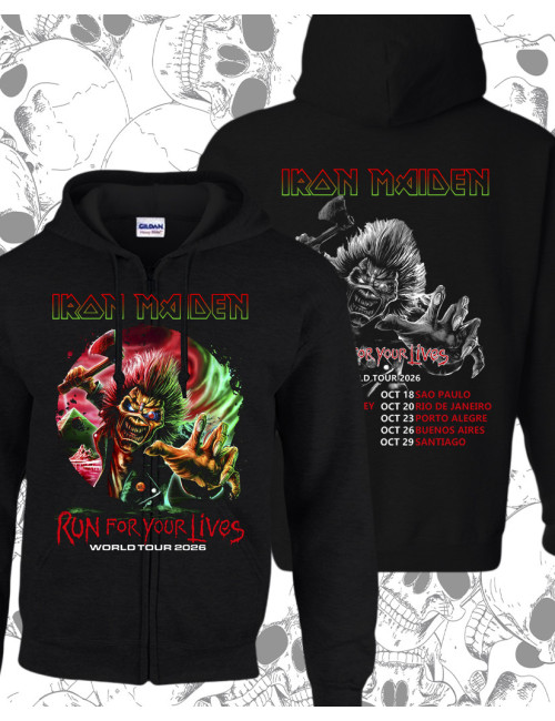Hoodie Iron Maiden Run For Your Lives | Fenix Print