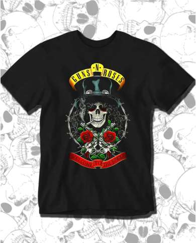 Camiseta Estampada Guns And Roses Slash Skull 🤟 Calidad Premium