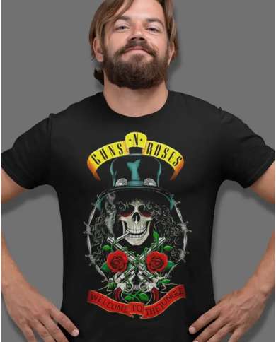 Camiseta Estampada Guns And Roses Slash Skull 🤟 Calidad Premium