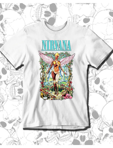 L PROMO Nirvana In utero Blanca Talla L