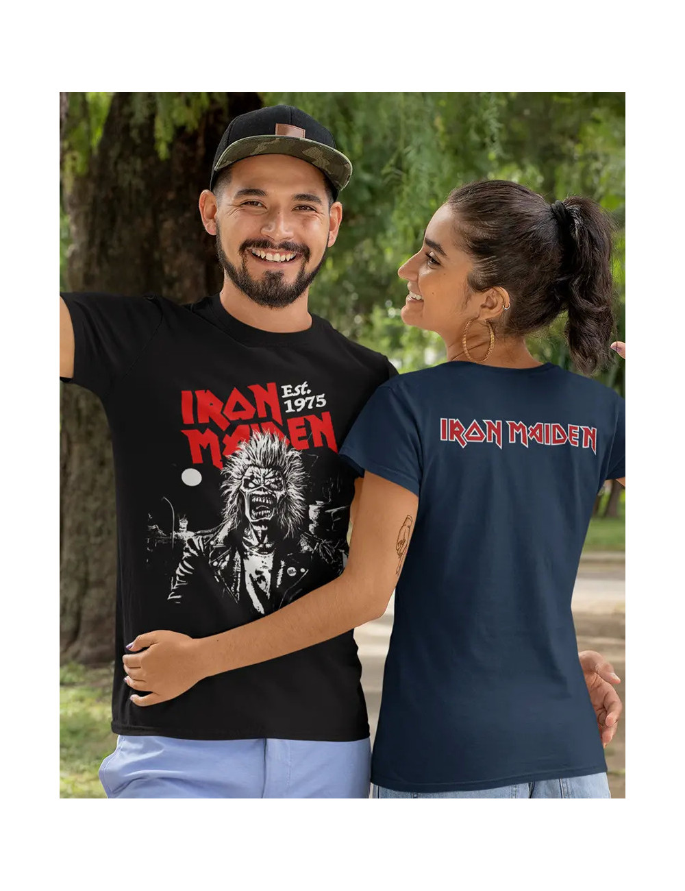 XL PROMO Iron Maiden 1975 Negra XL