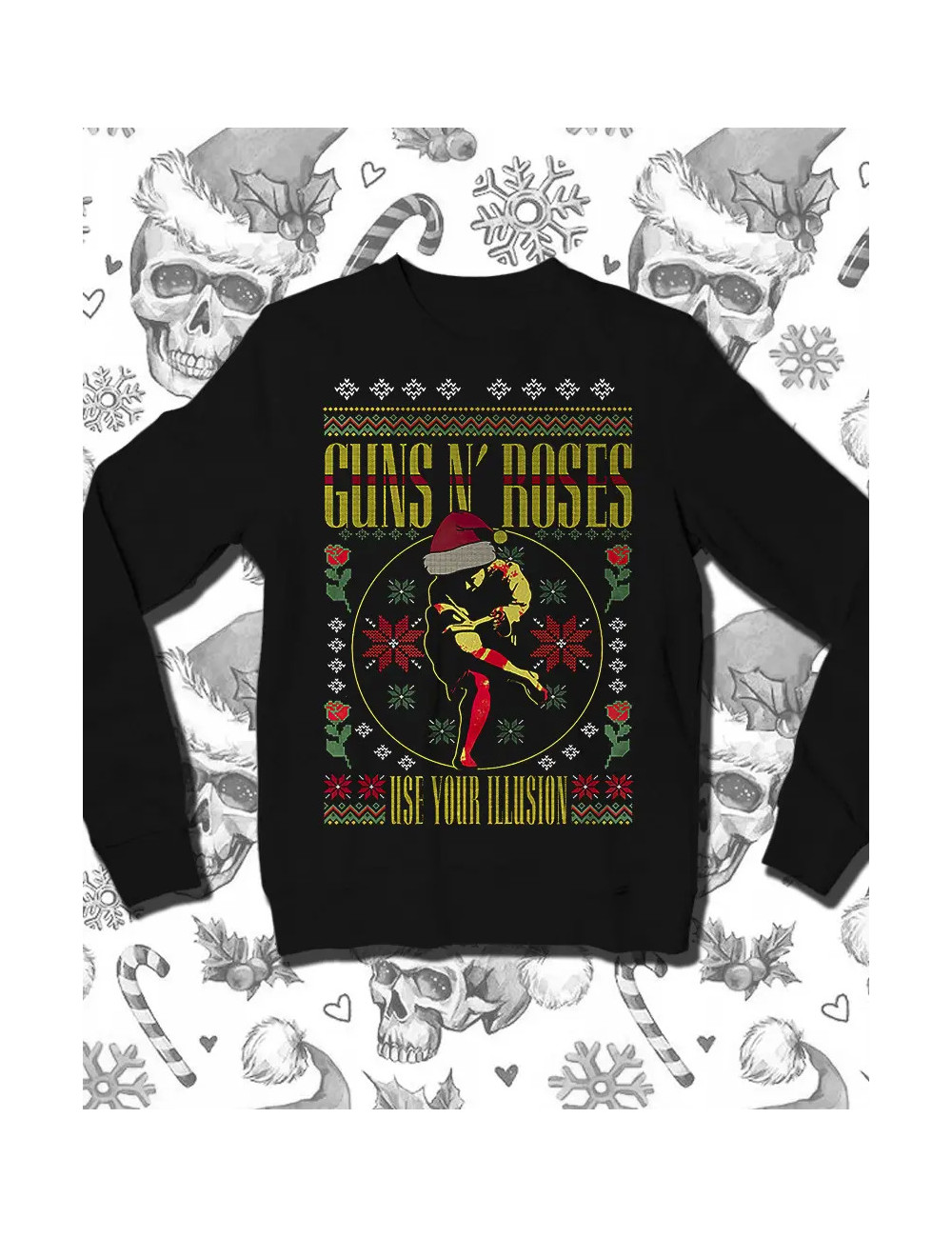 XL PROMO BB Navidad Guns n Roses Use Your Ilusion NEGRO xL