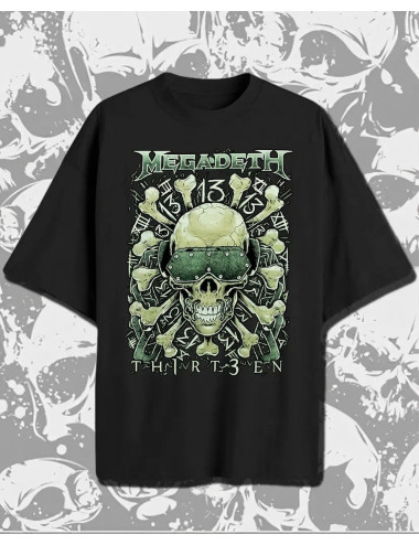 XL PROMO Megadeth Thirteen Negra Over Xl