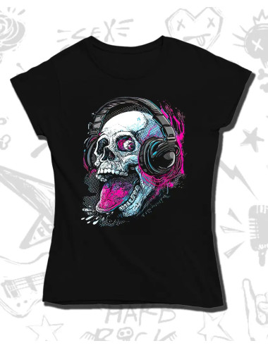 M PROMO Headphones Skull Negra Dama M
