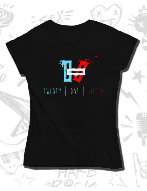 M PROMO Twenty One Pilots Logo Negra Dama Talla M