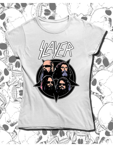 L PROMO Slayer Faces Blanca Talla L
