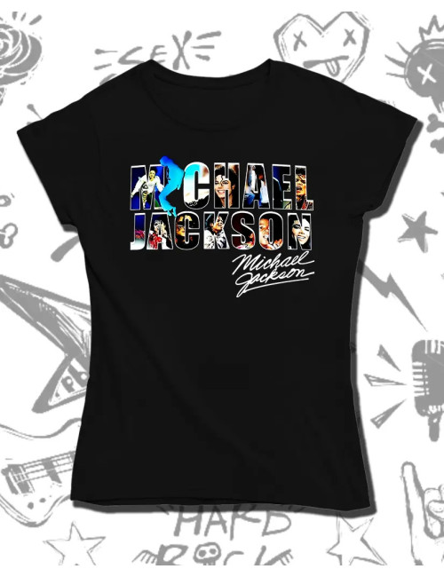 L DAMA PROMO Michael Jackson Firma DAMA Negra talla L