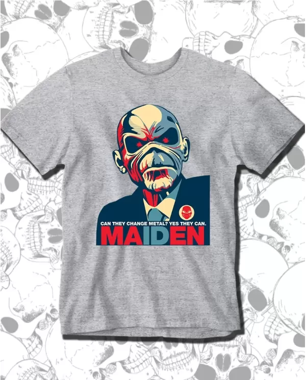 Camiseta Estampada Iron Maiden Poster President 🤟 Calidad Premium