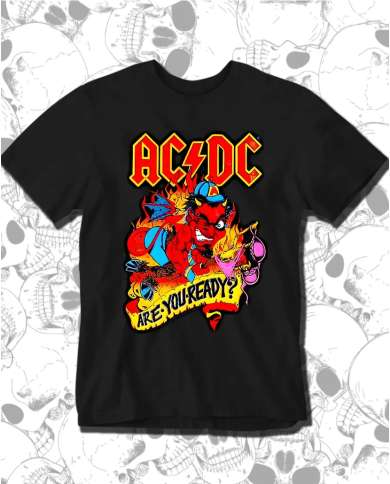 Camiseta Estampada ACDC Are You Ready 🤟 Calidad Premium