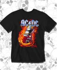 Camiseta Estampada ACDC Guitar On Fire 🤟 Calidad Premium