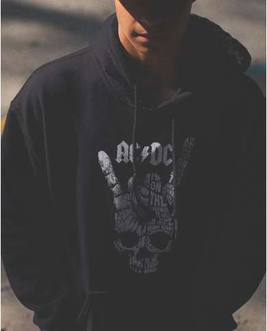Camiseta Estampada ACDC Skull Hand 🤟 Calidad Premium