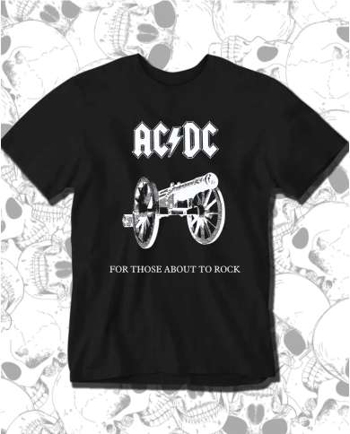 Camiseta Estampada ACDC For Those About To Rock 🤟 Calidad Premium