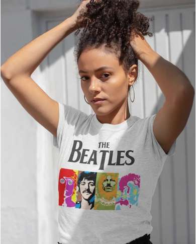 Camiseta Estampada The Beatles Color 🤟 Calidad Premium