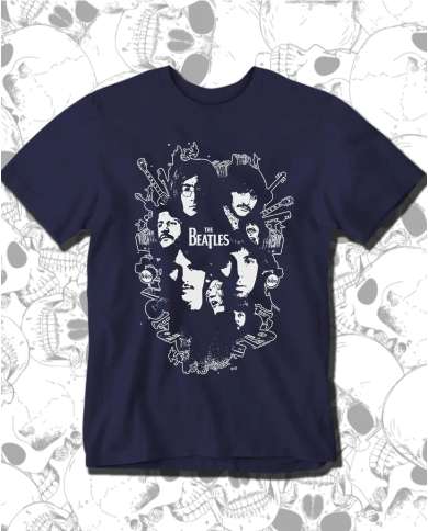 Camiseta Estampada The Beatles Blue 🤟 Calidad Premium