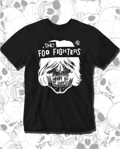 Camiseta Estampada Foo Fighters Skull 🤟 Calidad Premium