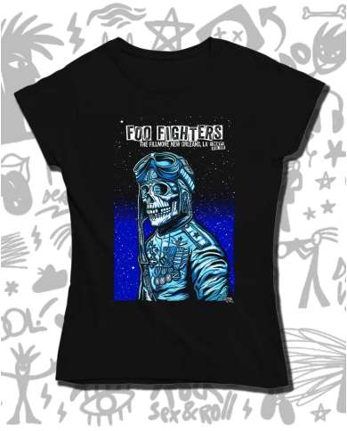 Camiseta Estampada Foo Fighters New Orleans Poster 🤟 Calidad Premium