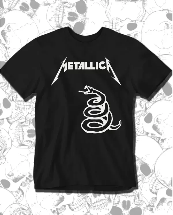 Camiseta Estampada Metallica Black Album 🤟 Calidad Premium