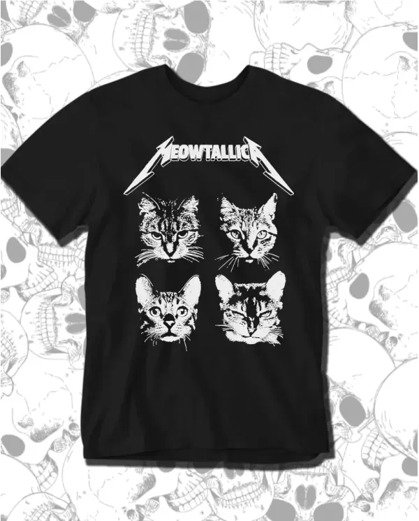 Camiseta Estampada Meowtalica 🤟 Calidad Premium