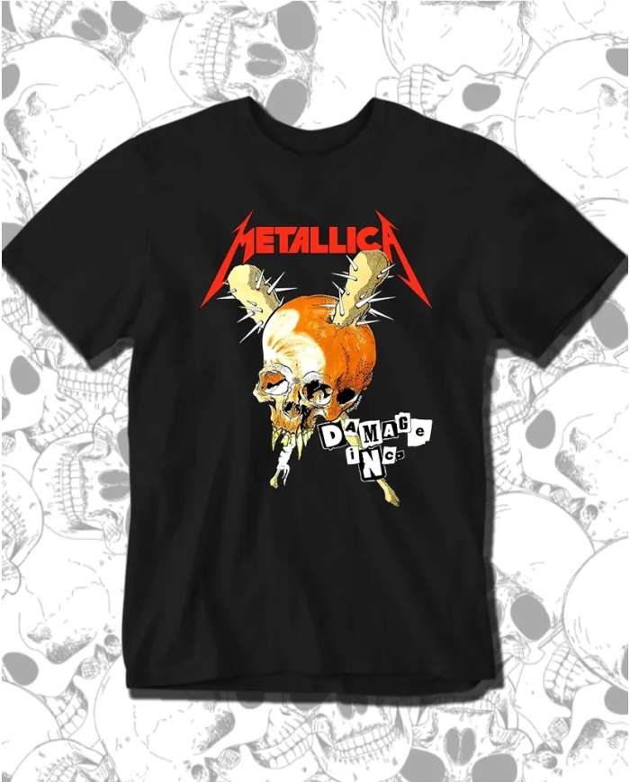 Camiseta Estampada Metallica Skull 02 🤟 Calidad Premium