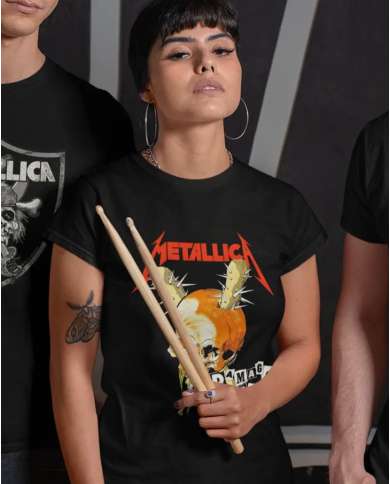 Camiseta Estampada Metallica Skull 02 🤟 Calidad Premium