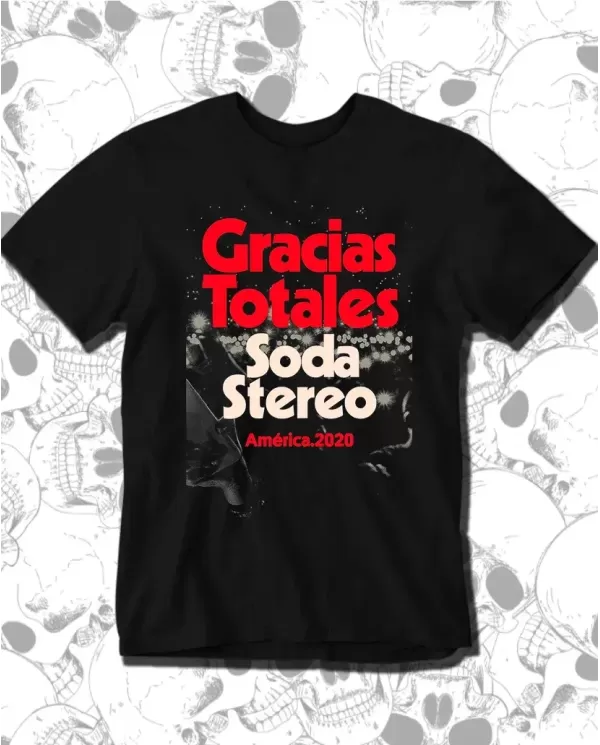 Camiseta Estampada Soda Stereo Gracias Totales 🤟 Calidad Premium