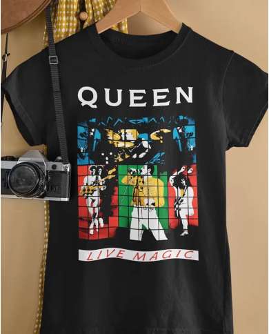 Camiseta Estampada Queen Live Magic 🤟 Calidad Premium