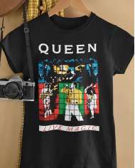 Camiseta Estampada Queen Live Magic 🤟 Calidad Premium
