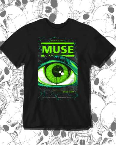 Camiseta Estampada Muse Poster 🤟 Calidad Premium
