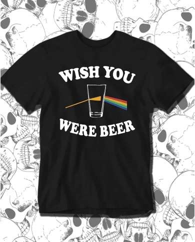 Camiseta Estampada Pink Floyd Wish You Were Beer 🤟 Calidad Premium