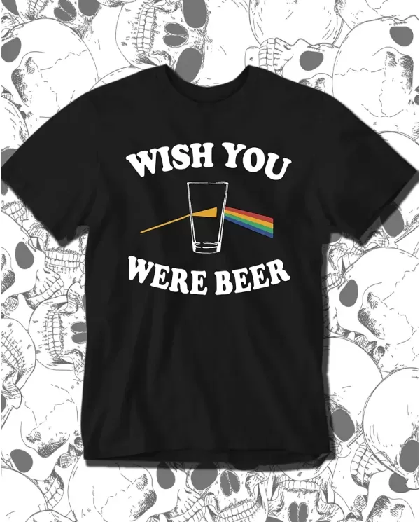Camiseta Estampada Pink Floyd Wish You Were Beer 🤟 Calidad Premium