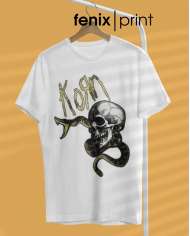 Camiseta Estampada Korn Skull Snake 🤟 Calidad Premium