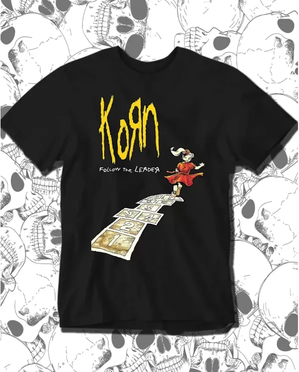 Camiseta Estampada Korn Follow The Leader 🤟 Calidad Premium