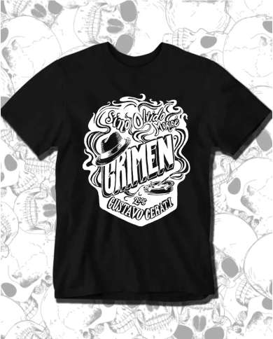 Camiseta Estampada Gustavo Cerati Crimen 🤟 Calidad Premium