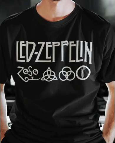 Camiseta Estampada Led Zeppelin Logo 🤟 Calidad Premium