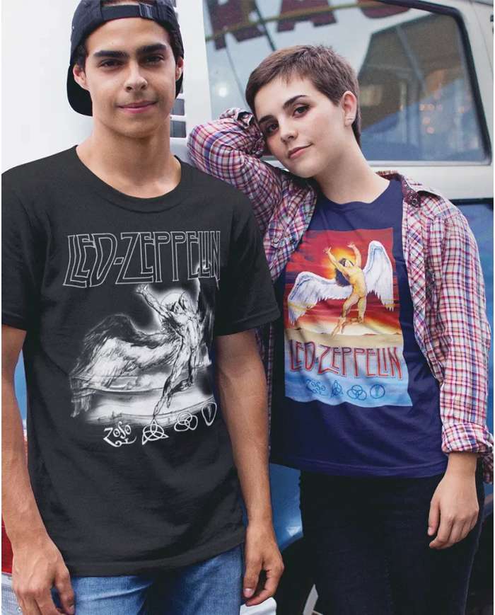 Camiseta Estampada Led Zeppelin Angel 01 🤟 Calidad Premium