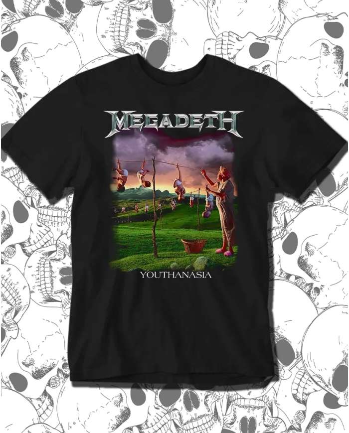 Camiseta Estampada Megadeth Youthanasia 🤟 Calidad Premium