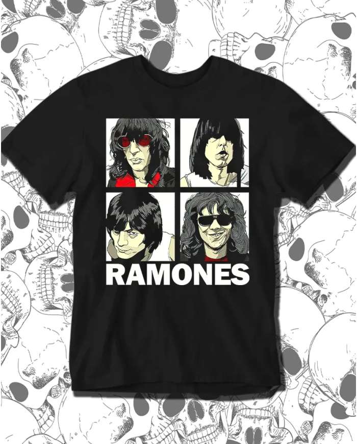 Camiseta Estampada Ramones Poster 🤟 Calidad Premium