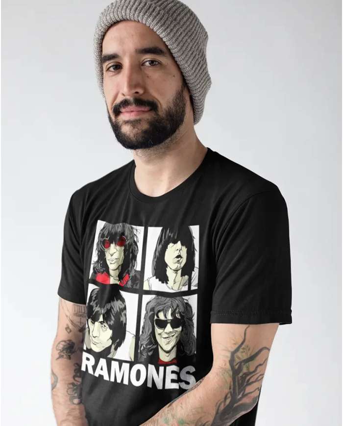 Camiseta Estampada Ramones Poster 🤟 Calidad Premium