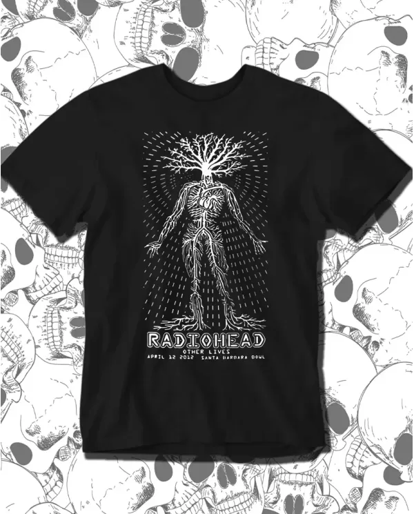 Camiseta Estampada Radiohead Poster 🤟 Calidad Premium