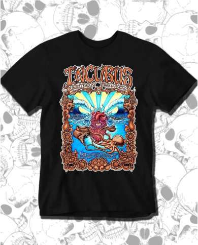 Camiseta Estampada Incubus Heart 🤟 Calidad Premium